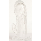 Прозрачная гелевая насадка с клиторальным отростком - 13 см. - Toyfa Basic - в Сыктывкаре купить с доставкой