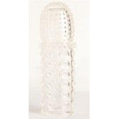 Прозрачная закрытая гелевая насадка - 13,5 см. - Toyfa Basic - в Сыктывкаре купить с доставкой