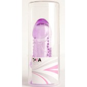 Фиолетовая гелевая насадка с шипами - 13 см. - Toyfa Basic - в Сыктывкаре купить с доставкой