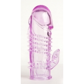 Фиолетовая насадка с коготком и шипами - 13 см. - Toyfa Basic - в Сыктывкаре купить с доставкой