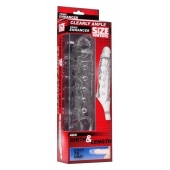 Прозразная закрытая насадка на пенис с поддержкой мошонки Clearly Ample Penis Enhancer - 22 см. - XR Brands - в Сыктывкаре купить с доставкой