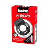 Чёрное эрекционное виброкольцо Luxe VIBRO  Африканский Эль Дьябло  + презерватив - Luxe - в Сыктывкаре купить с доставкой