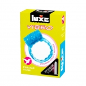 Голубое эрекционное виброкольцо Luxe VIBRO  Райская птица  + презерватив - Luxe - в Сыктывкаре купить с доставкой