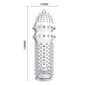 Закрытая прозрачная насадка Crystal sleeve - 14,2 см. - Erowoman-Eroman - в Сыктывкаре купить с доставкой
