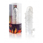Закрытая прозрачная рельефная насадка Crystal sleeve - 13 см. - Erowoman-Eroman - в Сыктывкаре купить с доставкой