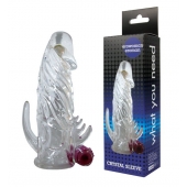 Закрытая прозрачная вибронасадка на пенис Crystal Sleeve Vibe - Erowoman-Eroman - в Сыктывкаре купить с доставкой