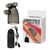Дымчатая насадка-мастурбатор с вибрацией Vibrating Crystal Cap II - Baile - в Сыктывкаре купить с доставкой