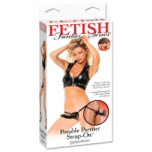 Черный податливый страпон Posable Partner Strap-On - 17,8 см. - Pipedream - купить с доставкой в Сыктывкаре