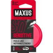Ультратонкие презервативы в железном кейсе MAXUS Sensitive - 3 шт. - Maxus - купить с доставкой в Сыктывкаре