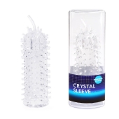 Закрытая рельефная насадка Crystal sleeve с усиками - 12 см. - Erowoman-Eroman - в Сыктывкаре купить с доставкой