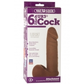 Насадка-мулат для трусиков Vac-U-Lock 6  ULTRASKYN Cock - 17,3 см. - Doc Johnson - купить с доставкой в Сыктывкаре