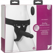 Черный полый вибрострапон Body Extensions BE Aroused - 17,78 см. - Doc Johnson - купить с доставкой в Сыктывкаре