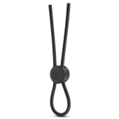 Черное силиконовое лассо на пенис SILICONE LOOP COCK RING - Blush Novelties - в Сыктывкаре купить с доставкой