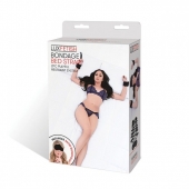 Чёрные манжеты для фиксации на кровати Bondage Bed Strap - Lux Fetish - купить с доставкой в Сыктывкаре