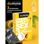 Презервативы для орального секса DOMINO Sweet Sex с ароматом тропических фруктов - 3 шт. - Domino - купить с доставкой в Сыктывкаре
