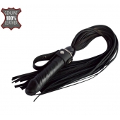 Черная плеть  Ковбой  с ручкой-фаллосом - 55 см. - Sitabella - купить с доставкой в Сыктывкаре