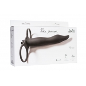 Черная вибронасадка для двойного проникновения Flirtini - 15,9 см. - Lola Games - купить с доставкой в Сыктывкаре