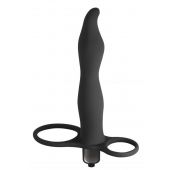 Черная вибронасадка для двойного проникновения Flirtini - 15,9 см. - Lola Games - купить с доставкой в Сыктывкаре