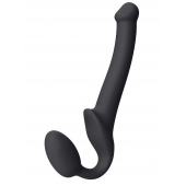 Черный безремневой страпон Silicone Bendable Strap-On S - Strap-on-me - купить с доставкой в Сыктывкаре