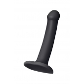 Черный фаллос на присоске Silicone Bendable Dildo S - 17 см. - Strap-on-me - купить с доставкой в Сыктывкаре