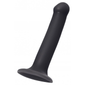 Черный фаллос на присоске Silicone Bendable Dildo M - 18 см. - Strap-on-me - купить с доставкой в Сыктывкаре