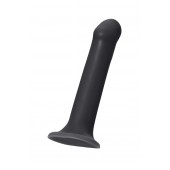Черный фаллос на присоске Silicone Bendable Dildo L - 19 см. - Strap-on-me - купить с доставкой в Сыктывкаре