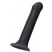 Черный фаллос на присоске Silicone Bendable Dildo L - 19 см. - Strap-on-me - купить с доставкой в Сыктывкаре