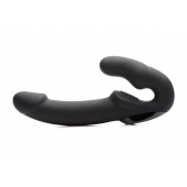 Черный безремневой страпон Urge Silicone Strap On с пультом ДУ - 24 см. - XR Brands - купить с доставкой в Сыктывкаре