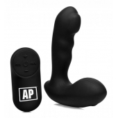 Черный стимулятор простаты Alpha-Pro 7X P-Milker Silicone Prostate Stimulator with Milking Bead - XR Brands - в Сыктывкаре купить с доставкой