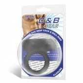 Черное двойное силиконовое кольцо С B GEAR - BlueLine - в Сыктывкаре купить с доставкой