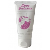 Лубрикант на водной основе с ароматом малины Love Protection Raspberry - 50 мл. - Lola Games - купить с доставкой в Сыктывкаре