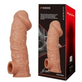 Телесная насадка на фаллос с фиксацией мошонки EXTREME SLEEVE - 15,6 см. - KOKOS - в Сыктывкаре купить с доставкой