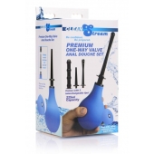 Анальный душ с 3 насадками Premium One-way Valve Anal Douche Set - XR Brands - купить с доставкой в Сыктывкаре