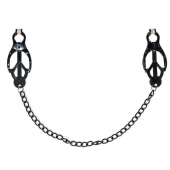 Зажимы на соски Darkside с цепочкой - Lola Games - купить с доставкой в Сыктывкаре Зажимы на соски Darkside с цепочкой - Lola Games - купить с доставкой в Сыктывкаре