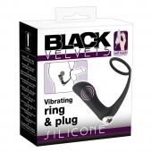 Черное эрекционное кольцо с анальной вибропробкой Vibrating Ring   Plug - Orion - в Сыктывкаре купить с доставкой