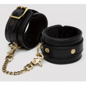 Черные оковы на ноги Bound to You Faux Leather Ankle Cuffs - Fifty Shades of Grey - купить с доставкой в Сыктывкаре