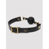 Черный кляп-шар Bound to You Faux Leather Ball Gag - Fifty Shades of Grey - купить с доставкой в Сыктывкаре