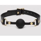 Черный кляп-шар Bound to You Faux Leather Ball Gag - Fifty Shades of Grey - купить с доставкой в Сыктывкаре