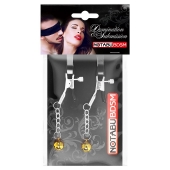 Оригинальные зажимы на соски с желтыми шариками - Notabu - купить с доставкой в Сыктывкаре