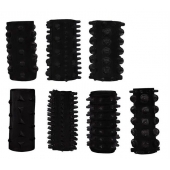 Набор из 7 черных насадок PENIS SLEEVES SET - Dream Toys - в Сыктывкаре купить с доставкой