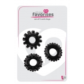 Набор из 3 черных эрекционных колец SET OF 3 COCKRINGS - Dream Toys - в Сыктывкаре купить с доставкой