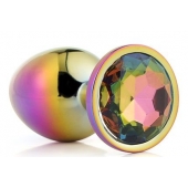 Голографическая анальная втулка с радужным кристаллом - 7,1 см. - Dream Toys - купить с доставкой в Сыктывкаре