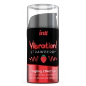 Жидкий интимный гель с эффектом вибрации Vibration! Strawberry - 15 мл. - INTT - купить с доставкой в Сыктывкаре