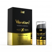 Жидкий интимный гель с эффектом вибрации Vibration! Vodka Energy - 15 мл. - INTT - купить с доставкой в Сыктывкаре