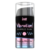 Жидкий интимный гель с эффектом вибрации Vibration! Bubble Gum - 15 мл. - INTT - купить с доставкой в Сыктывкаре