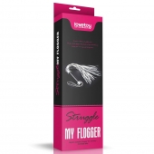 Серебристая плетка Struggle My Flogger с черной ручкой - 45 см. - Lovetoy - купить с доставкой в Сыктывкаре