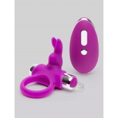 Лиловое виброкольцо с пультом ДУ Remote Control Cock Ring - Happy Rabbit - в Сыктывкаре купить с доставкой