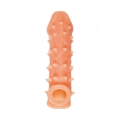Телесная закрытая насадка с пупырышками Cock Sleeve Size L - 17,6 см. - KOKOS - в Сыктывкаре купить с доставкой