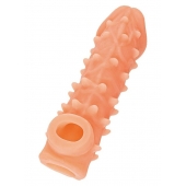Телесная закрытая насадка с пупырышками Cock Sleeve Size L - 17,6 см. - KOKOS - в Сыктывкаре купить с доставкой