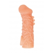 Телесная закрытая насадка с шершавой головкой Cock Sleeve Size M - 15,6 см. - KOKOS - в Сыктывкаре купить с доставкой